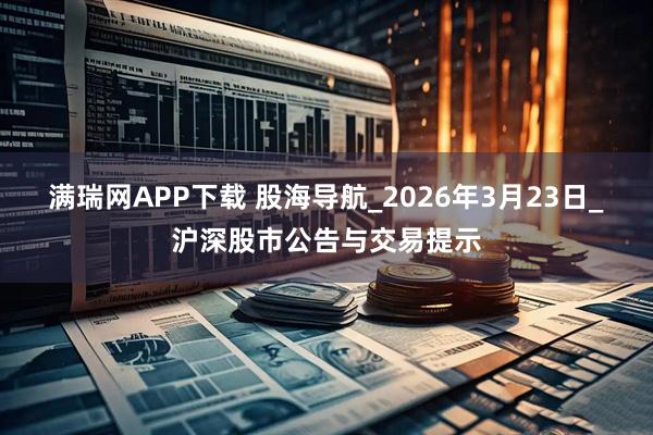 满瑞网APP下载 股海导航_2026年3月23日_沪深股市公告与交易提示